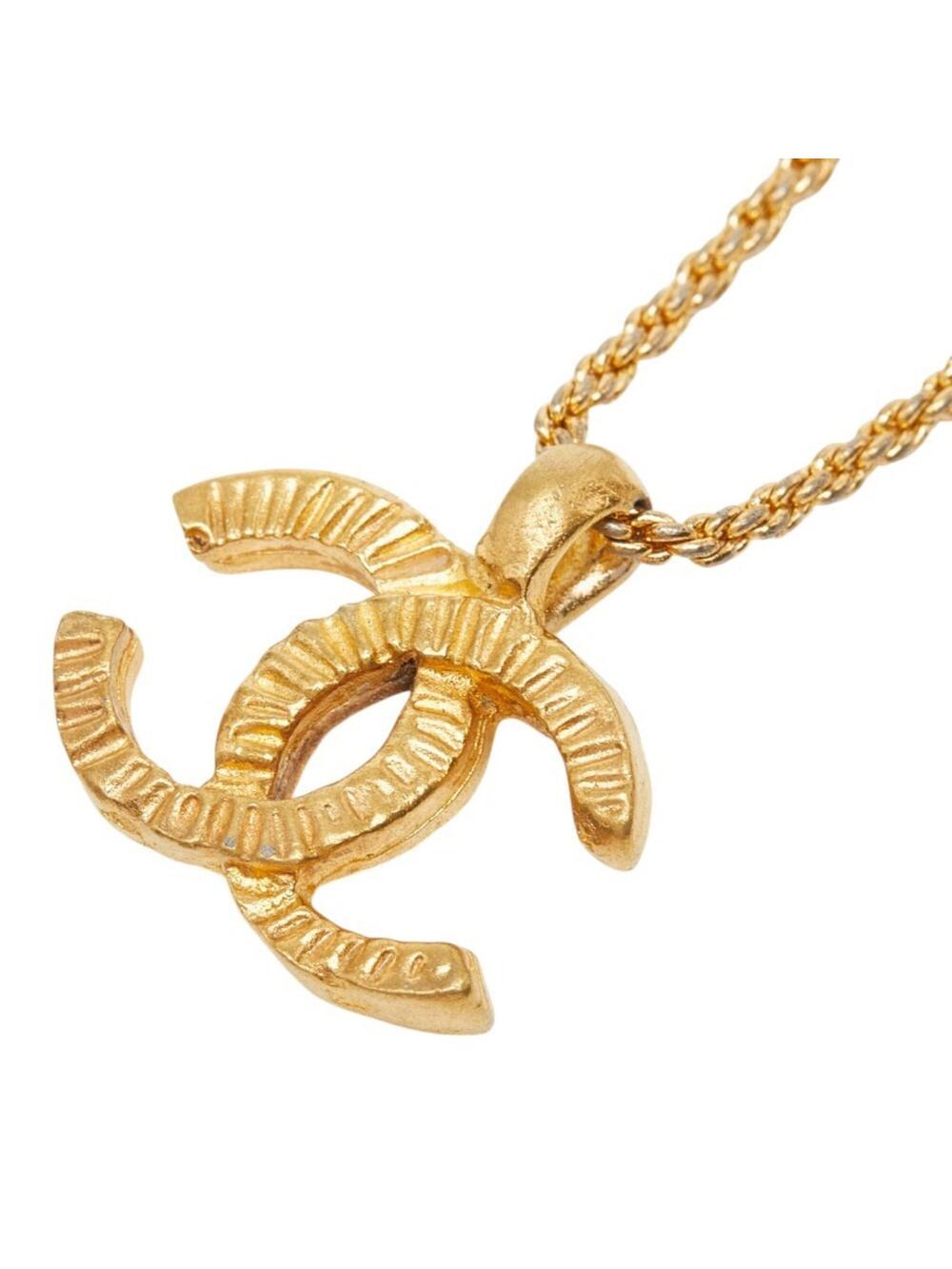 Chanel Cc Logo Pendant Necklace Metal #347170C68B